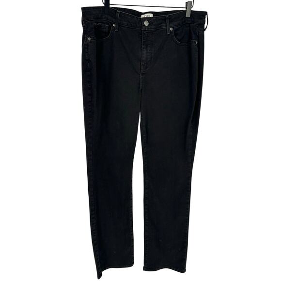 NYJD Lift Tuck Technology Straight Leg Jeans Black High Waisted Stretch Size 14 - Picture 1 of 12